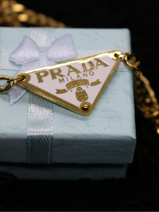 Designers Originals Jewelry - Prada Necklace Repurposed/stainless steel